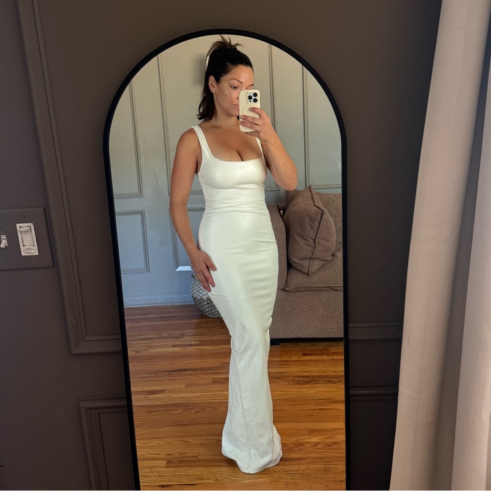 Naked Wardrobe White Maxi Dress